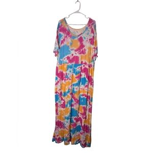 Colorful Tie-Dye Maxi Dress